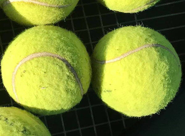 used tennis ball