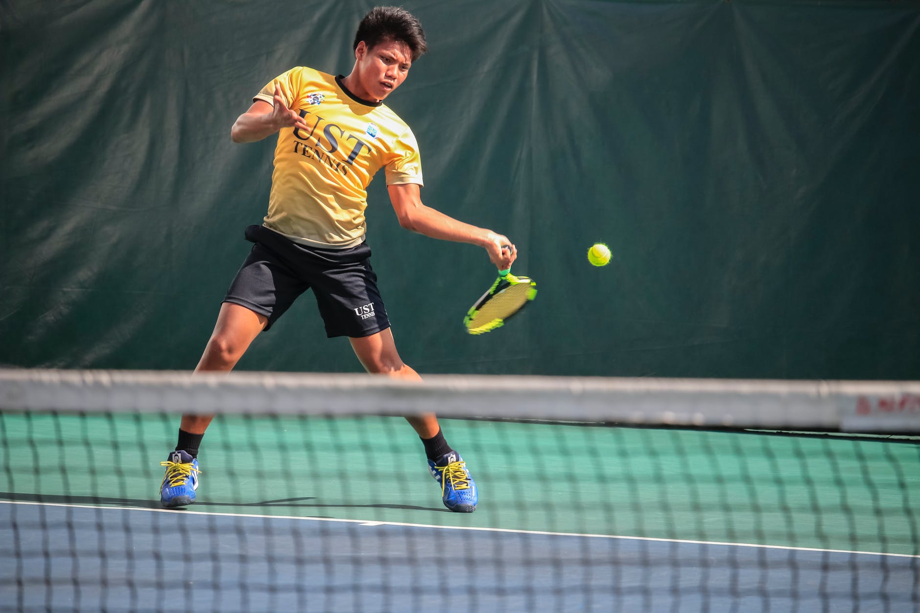 man playing tennis