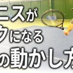 フットワークの体の使い方（股関節と肩甲骨）を解説する動画のサムネイル